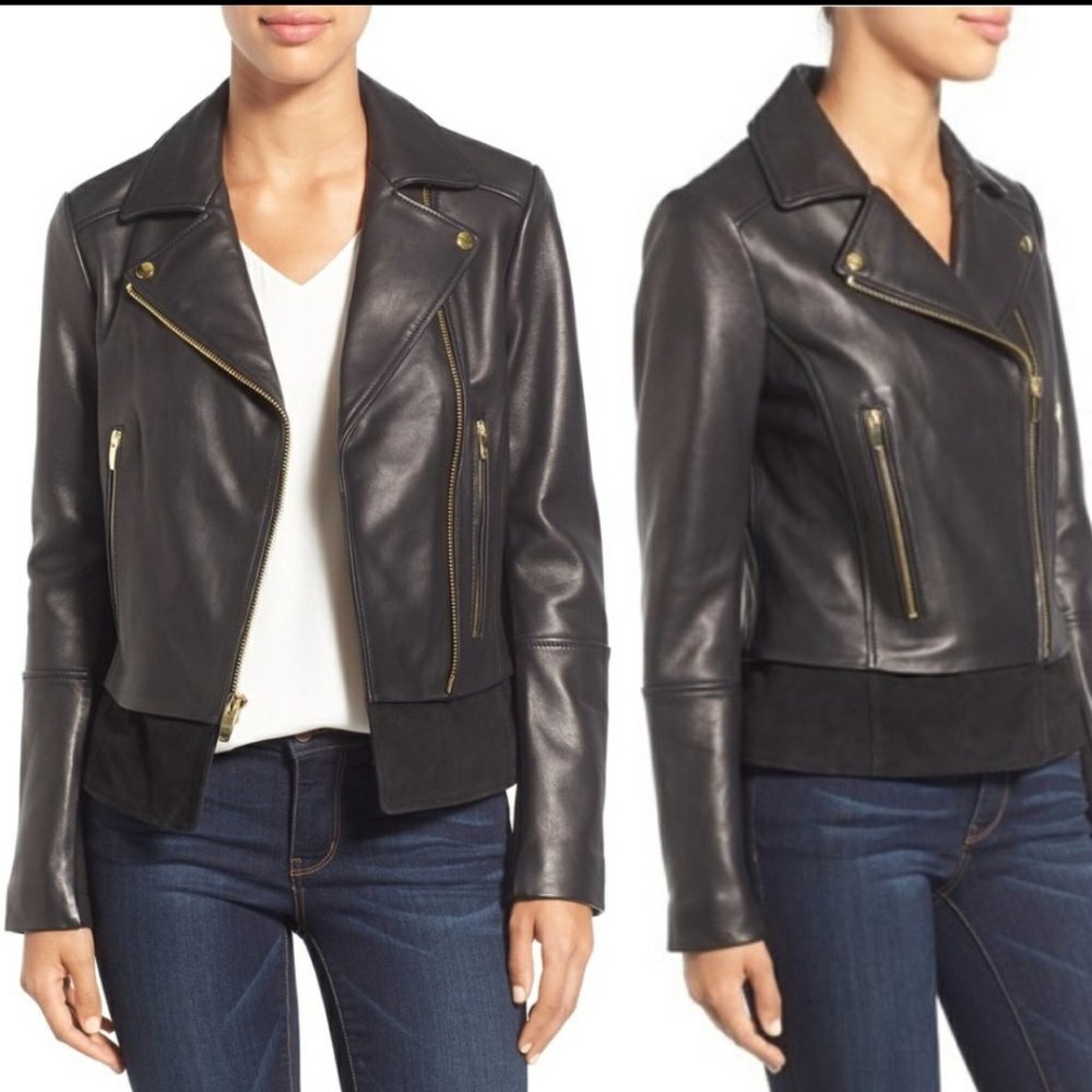 Genuine Lamb Leather Moto Jacket